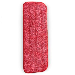 forever one washable microfiber mop pads - microfiber replacement mop pads heads 16.53 x 5.4inches for cleaning of wet or dry floors - professional homeoffice cleaning supplies, red