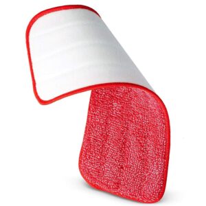 Forever one Washable Microfiber Mop Pads - Microfiber Replacement Mop Pads Heads 16.53 x 5.4Inches for Cleaning of Wet or Dry Floors - Professional HomeOffice Cleaning Supplies, Red