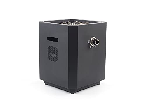 UKIAH The Note Plus - Deluxe Portable Gas Fire Pit with Patented 2.0 Beat to Music Sound System, Black (TK-1053-NP)