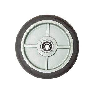 haulpro hand truck wheels -set of 2- flat-free dolly wheels replacement - heavy duty 8 x 2 inch rubber dolly tires - 350 lb. capacity - semi-precision bearings - ideal for hand truck, utility cart