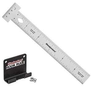 woodpeckers hook rule with rack-it, 6 inch, precision rulers for woodworking, carpentry