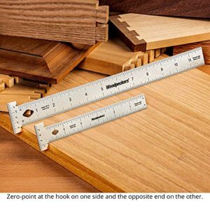 Woodpeckers Hook Rule with Rack-It, 6 Inch, Precision Rulers for Woodworking, Carpentry