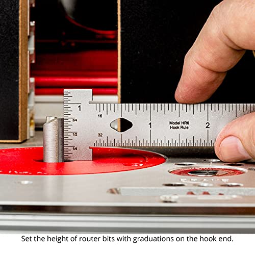 Woodpeckers Hook Rule with Rack-It, 6 Inch, Precision Rulers for Woodworking, Carpentry