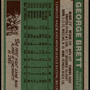 1976 Topps # 19 George Brett Kansas City Royals (Baseball Card) GOOD Royals