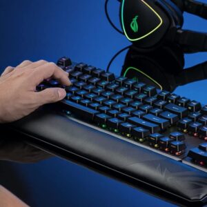 ASUS ROG Claymore II Wireless Modular Gaming Mechanical Keyboard (ROG RX Blue Switches, detachable numpad & wrist rest for TKL 80%/100%, Aura Sync, media controls, fast charge, USB 2.0 Passthrough)