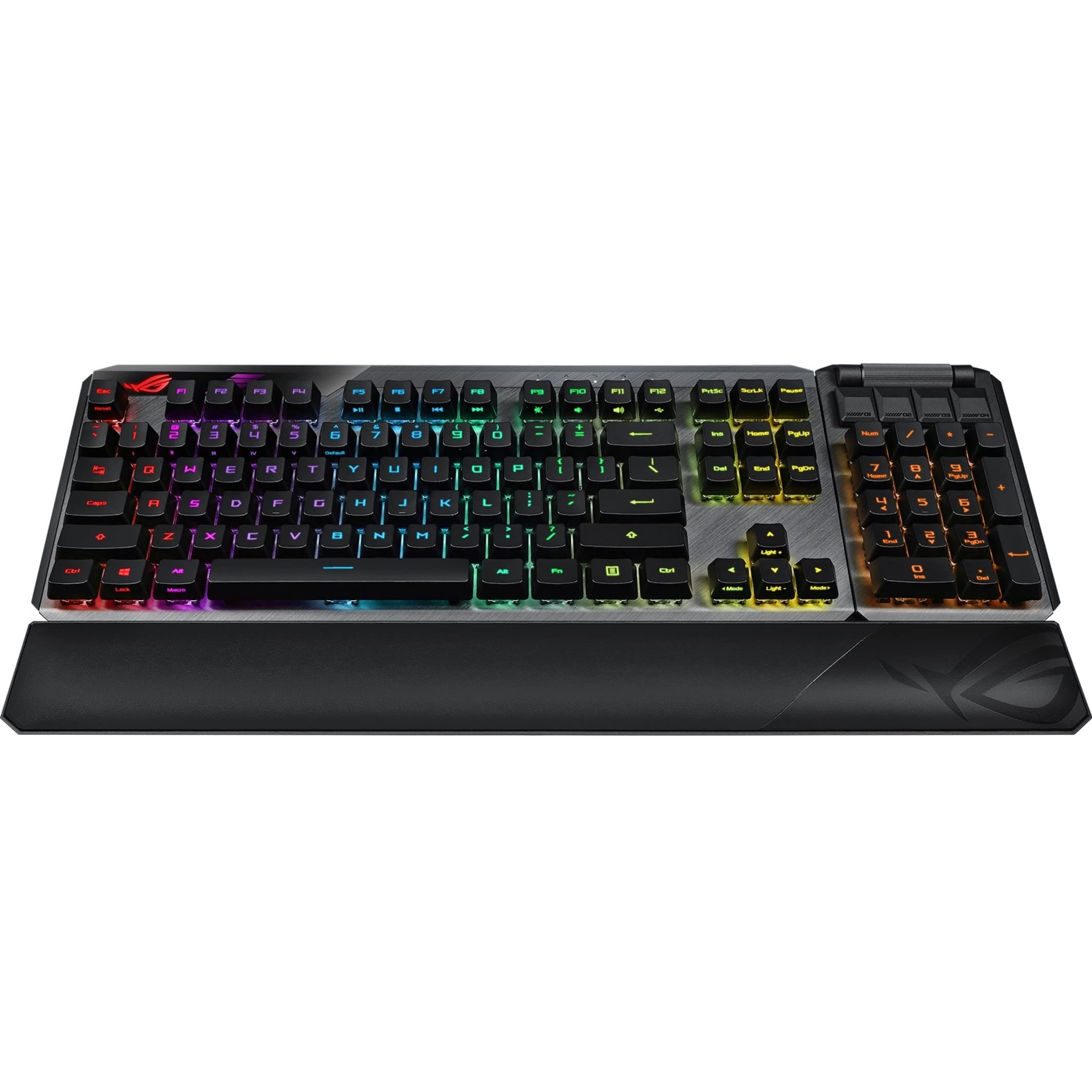 ASUS ROG Claymore II Wireless Modular Gaming Mechanical Keyboard (ROG RX Blue Switches, detachable numpad & wrist rest for TKL 80%/100%, Aura Sync, media controls, fast charge, USB 2.0 Passthrough)