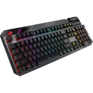 ASUS ROG Claymore II Wireless Modular Gaming Mechanical Keyboard (ROG RX Blue Switches, detachable numpad & wrist rest for TKL 80%/100%, Aura Sync, media controls, fast charge, USB 2.0 Passthrough)