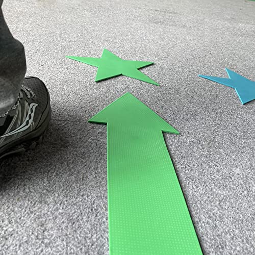 Eco Walker Colorful Star Arrow Spot Marker Non-Slip Directional Carpet Marker for Training Agility, Kids Classroom Activity, Gym, Sport, Home (Arrow)