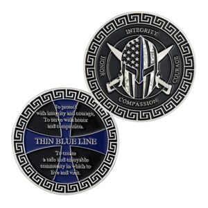 lbl united states police officer challenge coin thin blue line collection