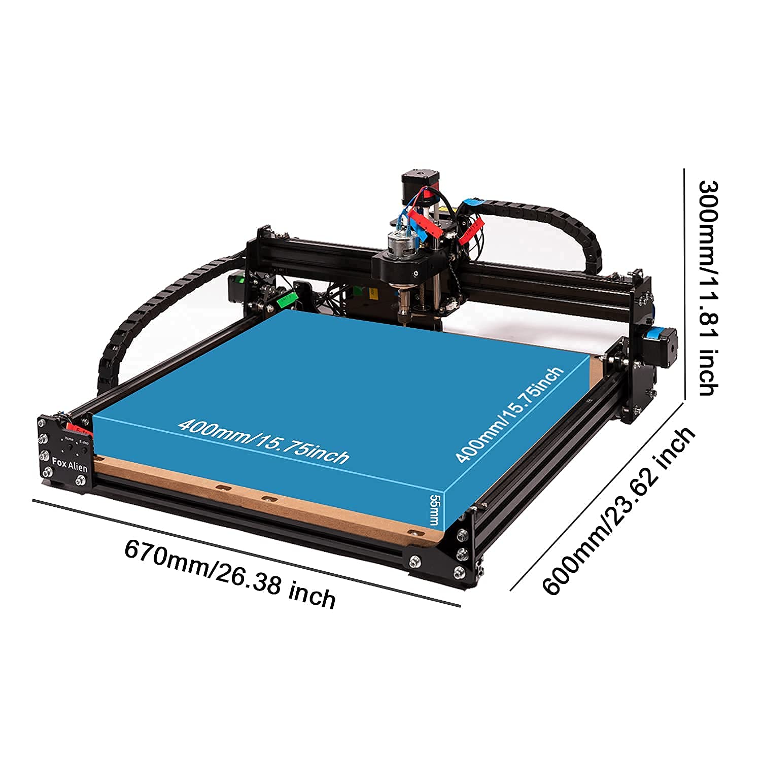 FoxAlien Masuter 4040 3-axis CNC Router Machine + 300W Spindle Upgrade Kit