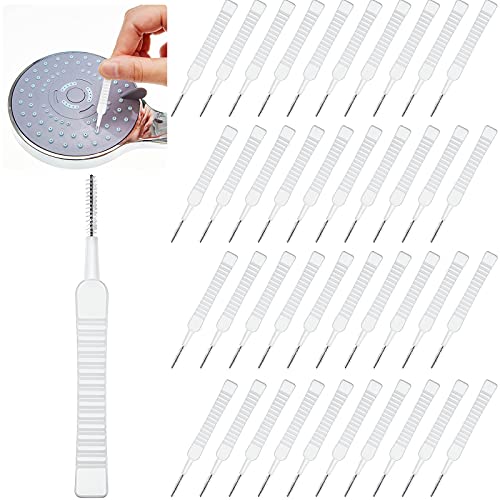 Hushee 100 Pieces Shower Head Cleaning Brush Shower Head Cleaner Tool Anti Clogging Shower Nozzle Cleaning Brush Multifunctional Hole Cleaning Brush for Pore Small Nozzle Keyboard