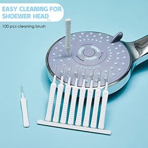 Hushee 100 Pieces Shower Head Cleaning Brush Shower Head Cleaner Tool Anti Clogging Shower Nozzle Cleaning Brush Multifunctional Hole Cleaning Brush for Pore Small Nozzle Keyboard