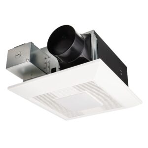 panasonic fv-0511vfl1 whisperfit dc retrofit ventilation fan with light, dimmable led light and nightlight, 50, 80 or 110 cfm, quiet energy star certified energy-saving ceiling mount fan