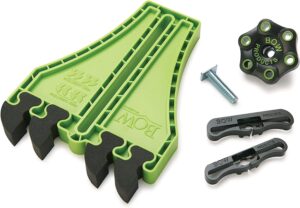 bow products portable saw featherbaord fp5 - featherboard for tables saws, contractor saws or smaller table surfaces - eva feathers that reduce kickback - woodworking tools and safety accessories