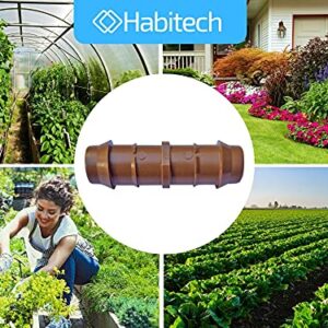 Habitech 1/2" Coupling Drip Irrigation Fittings (12 Pack) - Barbed Drip Line Coupler Connectors compatible with Rain Bird and Most 1/2" Tubing or Sprinkler Systems