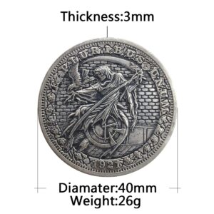 Skull Death Sickle Time Passing HOBO Nickel Antique Silver Plating Collection Satan Series Challenge Coin