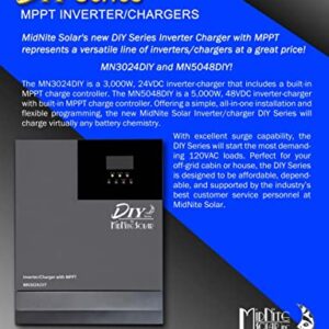 MidNite Solar MN3024DIY MPPT Inverter/Charger 120VAC 24VDC 3000W Black