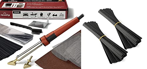 JOUNJIP Plastic Welding Repair Kit with 40 More Additional Specially Formulated Plastic Rods with Carbon and Glass Fibers for Extra Strength and Flexibility