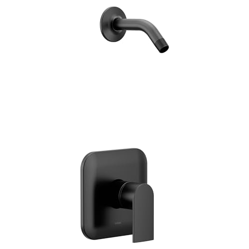 Moen UT2472NHBL Genta LX M-CORE 2-Series 1-Handle Shower Trim Kit, Valve Required, Matte Black