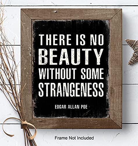 Edgar Allan Poe Quote Art Print - Goth Room Decor Poster Sign - Decoration for Living Room, Bedroom, Office, Apartment - Cool Unique Gift - Funny Sayings for Wall Decor - Gothic Home Decor Picture