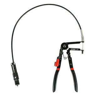 ares 71102 - flexible hose clamp plier - 24-inch heavy duty cable flexes for use in any position - works on 18mm-54mm hose clamps