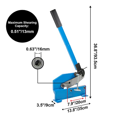 AIWFL 8 Inch Metal Shear Sheet Metal Plate Shear 8" Solid Steel Frame Metal Cutting for Plate Cutting, Manual Metal Cutter High Precision Hand Plate Shear