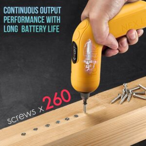 Fanttik L1 Pro 3.7V Cordless Screwdriver, Electric Screwdriver Set with 14 Bits, Digital Screen, Li-ion 2000mAh, 1/4''Hex, 6 Torque Settings 0.5-6 N.m, Variable Speed, Front LED, Grey