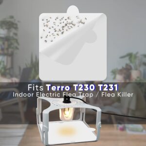 25 PCS 6" Flea Trap Refills Compatible with Terro T230 T231 Indoor Electric Flea Light Flea Trap and Flea Killer, Flea Trap Refill Discs Replacement Glue Boards