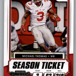 2021 Panini Contenders Draft Season Ticket #47 Michael Thomas Ohio State Buckeyes Official NCAA Football Trading Card in Raw (NM or Better) Condition