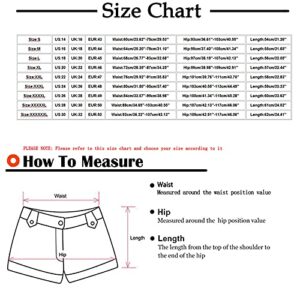 Bravetoshop Women's Cotton Linen Shorts Comfy Casual Elastic Waist Simple Shorts Outdoor Travel Home Wear Shorts (White,XXXXL)