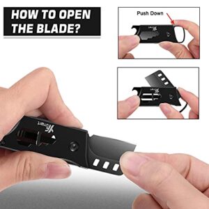 Box Cutter, Kpieit Utility knife Multitool Carbon Steel With Bottle Opener Screwdriver Wrench Hex Bit Key Ring function Gadget for Men EDC,Camping Knife,Emergency,Outdoor Box Cutters