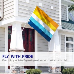 Anley Fly Breeze 3x5 Foot Aroace Pride Flag - Vivid Color and Fade proof - Canvas Header and Double Stitched - Aromantic Asexual LGBT Flags Polyester with Brass Grommets 3 X 5 Ft