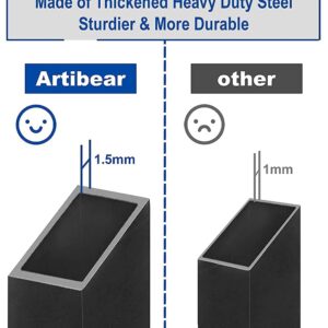 Artibear Depth Adjustable Firewood Rack Brackets for Outdoor, 2x4 Wood Storage Holder Kit for Indoor Fireplace, 2 Packs (2x4s not Include)