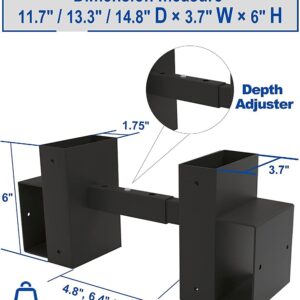 Artibear Depth Adjustable Firewood Rack Brackets for Outdoor, 2x4 Wood Storage Holder Kit for Indoor Fireplace, 2 Packs (2x4s not Include)