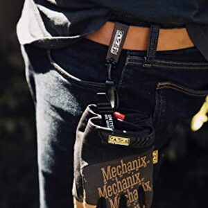 Mechanix Wear: Belt Glove Clips – Nonconductive Material, Detachable, Anti-Snap Design for Safety, Glove Clips for Construction, Electrical, Tactical, and Utility Work (Black)