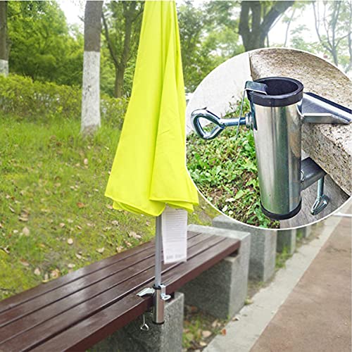 Upgrade Umbrella Clamp Stand Holder Heavy Duty Bench Buddy Patio Umbrella Fixed Clip Beach Fishing Umbrella Mount Chair Clamp