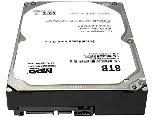 MaxDigitalData 8TB 7200 RPM 256MB Cache SATA 6.0Gb/s 3.5inch Internal Hard Drive for Surveillance (MD8000GSA25672DVR) - 3 Years Warranty