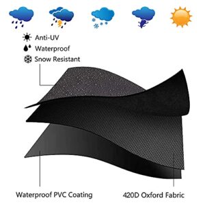 HOXSURY Patio Heater Cover Outdoor Waterproof 94IN 420D Heavy Duty Standup Round Oxford Covers for Outdoor Heaters Weatherproof Propane Heater Covers for Outdoor Garden Treasure Black