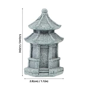 generic 3Pcs Mini Pagoda Statue Japanese Style Pagoda Lantern Mini Fairy Decor for Garden Patio Micro Landscape Yard Bonsai