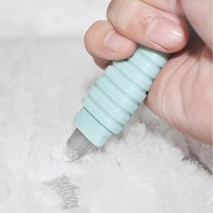 Fridge Freezer De-Icer Ice Scraper，Icebox Ice Scraper, Freezer Stainless Steel Deice Shovel Refrigerator Deicer Home Cleaning Gadget Ice Shovel Defrosting Shovel，Defrosting Scraper Gadgets （Blue