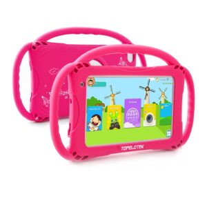 kids tablet 7inch toddler tablet 32gb google play android tablet for kids app preinstalled learning education tablet wifi camera tablet with case included, netflix youtube tablet for toddlers