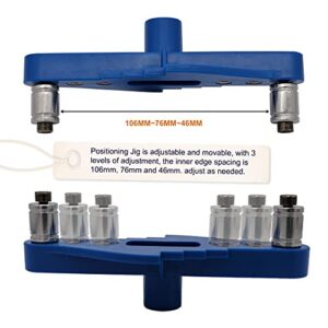 AeKeatDa 74 PCS Self Centering Dowel Jig Kit with Dowel Pins and Bits for Working Drilling and Marking