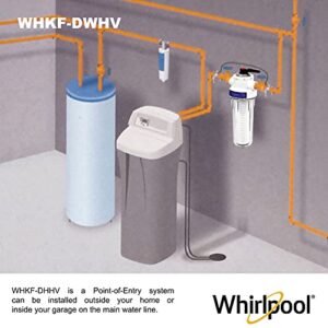 Whirlpool 10" x 2.5" Whole House Water Filter System WHKF-DWHV, 3/4" Ports, Replacement Cartridge GD05 & Kit Included, NSF Certified