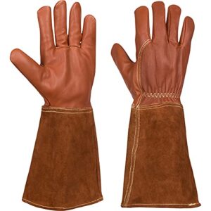 KBar7 Welding Gloves 1 Pair Heat Resistant for Forging, Stick, Mig Tig Womens and Mens XS, Small, Medium,Large,XL, XXL (Xs, Brown)