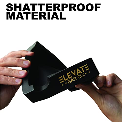 Elevate Bar Co.™ Shatterproof Silicone 4-Person Cigar Ashtray, Built with Extra Wide Cigar Rest, Designed for indoor and outdoor use