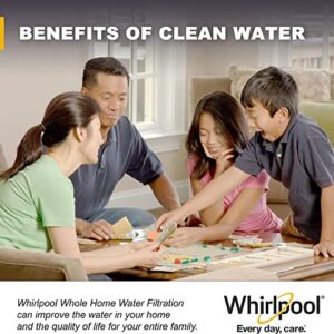 Whirlpool Large Capacity 10" x 4.5" Whole House Water Filter System WHKF-DWHBB, 1" Port, NSF Certified Reduces Sediment, Sand, Soil, Silt, Rust, Includes Filter Housing, Installation Kit & Timer