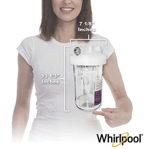 Whirlpool Large Capacity 10" x 4.5" Whole House Water Filter System WHKF-DWHBB, 1" Port, NSF Certified Reduces Sediment, Sand, Soil, Silt, Rust, Includes Filter Housing, Installation Kit & Timer