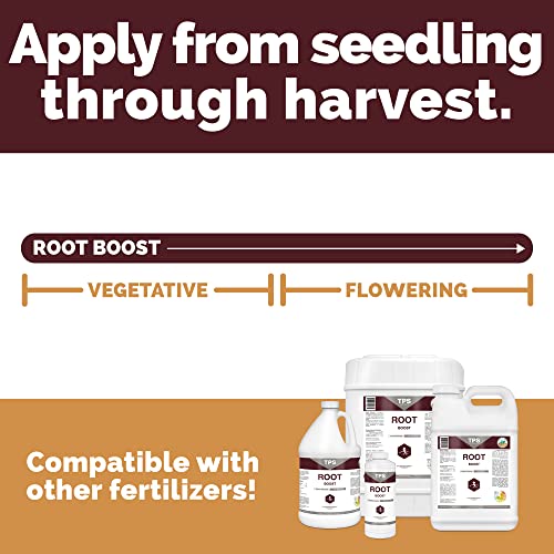 Root Boost Advanced Rooting Formula for Living Soil and White Roots, Plus Microbes by TPS Nutrients, 1/2 Pint (8 oz)