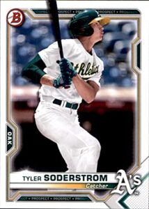 2021 bowman prospects #bp-51 tyler soderstrom oakland athletics mlb baseball card nm-mt