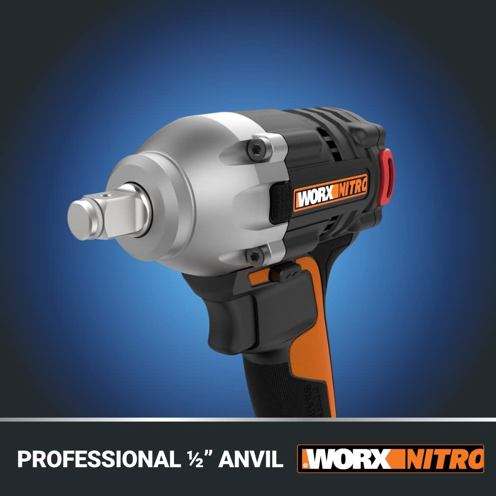 WORX Nitro WX272L 20V Power Share 1/2" Cordless Impact Wrench with Brushless Motor